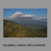 Koryaksky volcano with Avachinsky behind